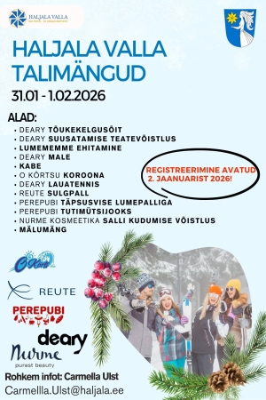 Registreerimine Haljala valla talimängudele on AVATUD!