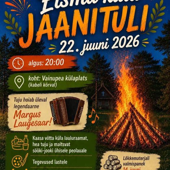 Eisma ja Vainupea küla jaanituli 22. juunil